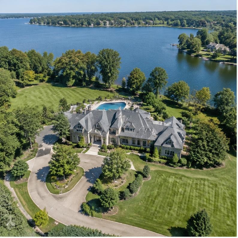 Aerial property image captured by a commercial drone
