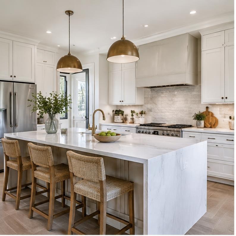 Bright modern kitchen photographed for a residential property listing