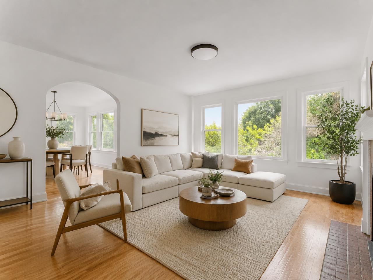 Residential property represented through a virtual walkthrough